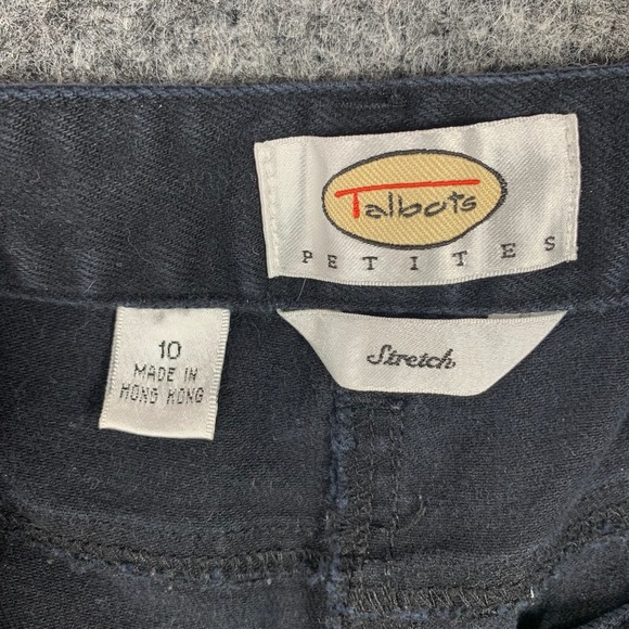 Talbots Capri Jeans Womens 10 Black Stretch 30x19 High Rise Cotton Blend Comfort - Picture 2 of 11